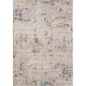 2' X 3' Ivory And Blue Abstract Area Rug