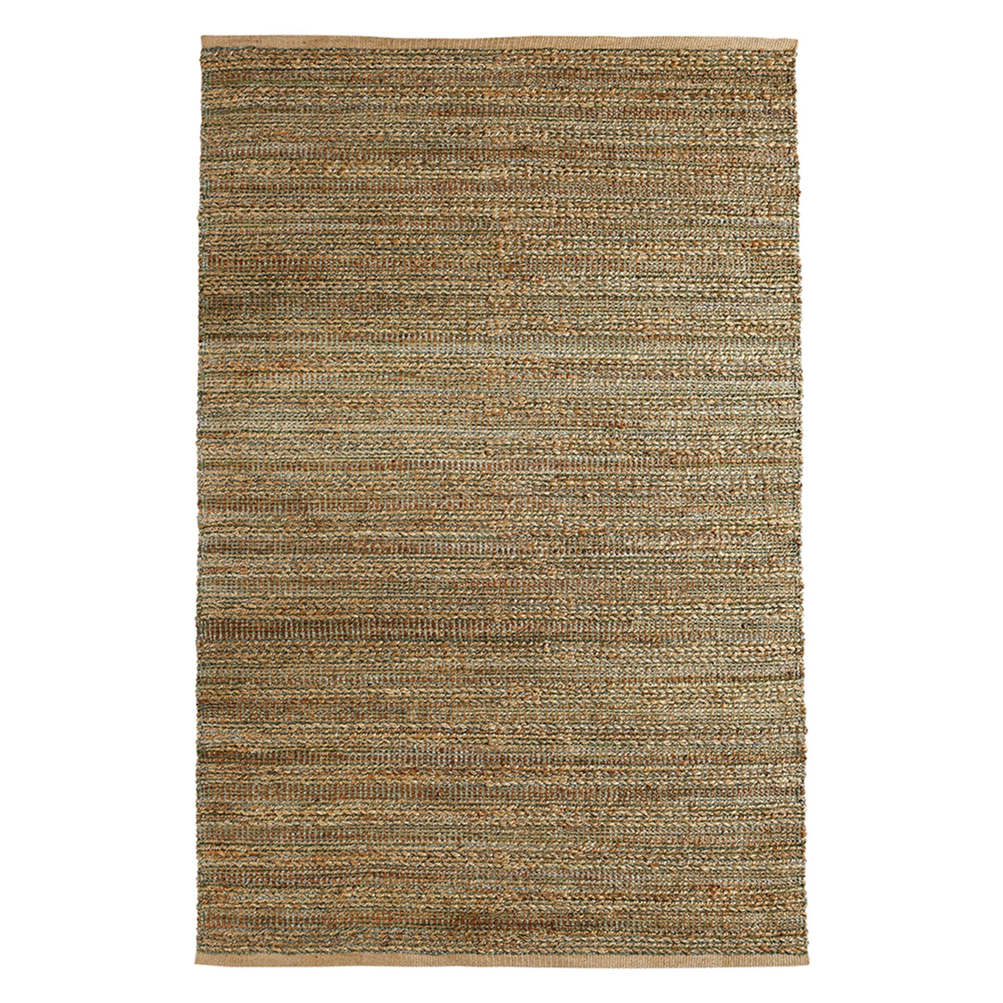 Green Abstract Hand Woven Non Skid Area Rug - 5' x 8'