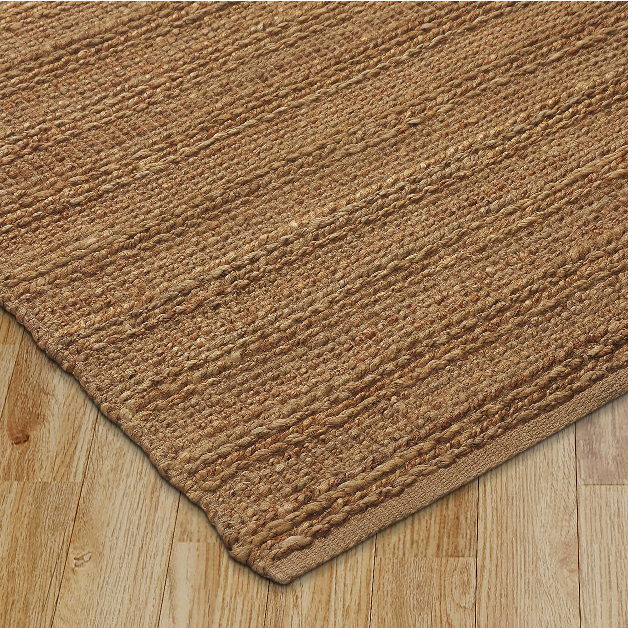 Green Abstract Hand Woven Non Skid Area Rug - 5' x 8'