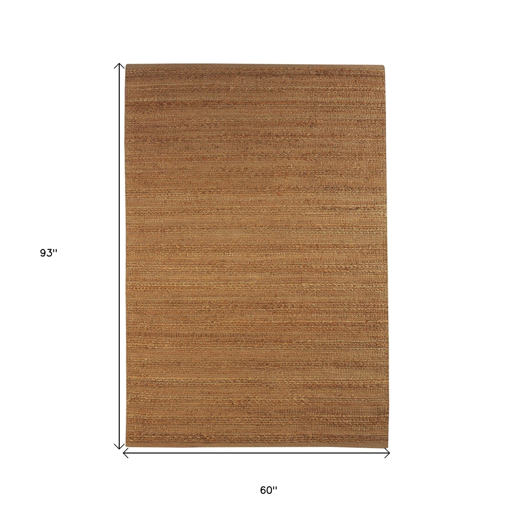 Green Abstract Hand Woven Non Skid Area Rug - 5' x 8'