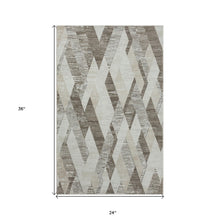 4' X 6' Gray Geometric Area Rug