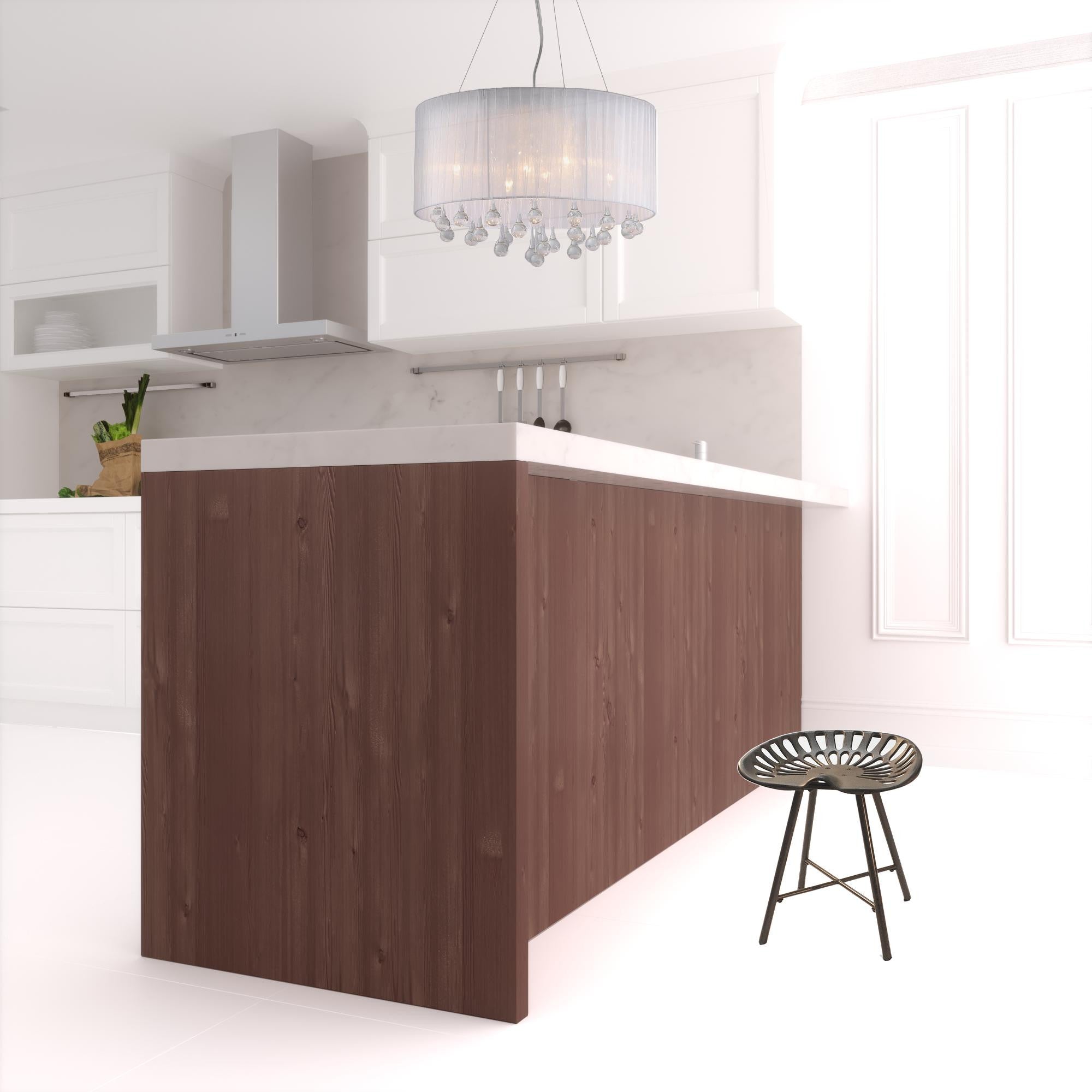 18" Copper Metal Backless Stool