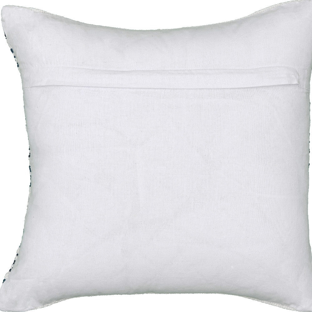 兩個 18 英寸 X 18 英寸白色 V 形拉鍊 100% 棉抱枕