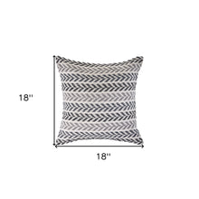 兩個 18 英寸 X 18 英寸白色 V 形拉鍊 100% 棉抱枕