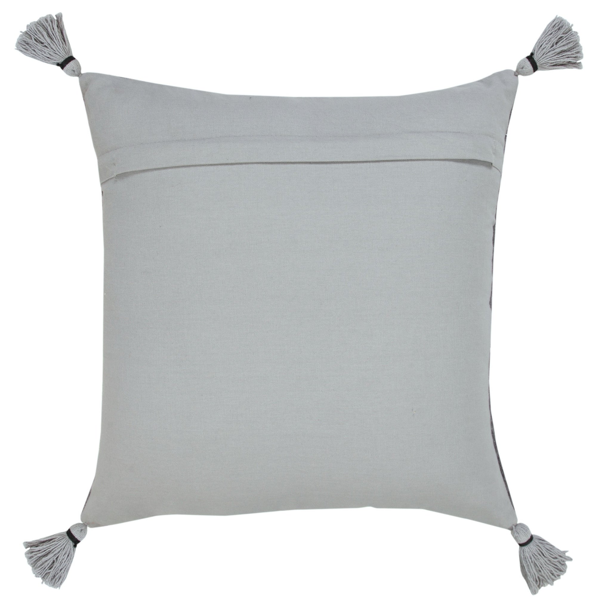 Set Of Two 20" X 20" Gray Geometric Zippered Viscose Throw Pillow