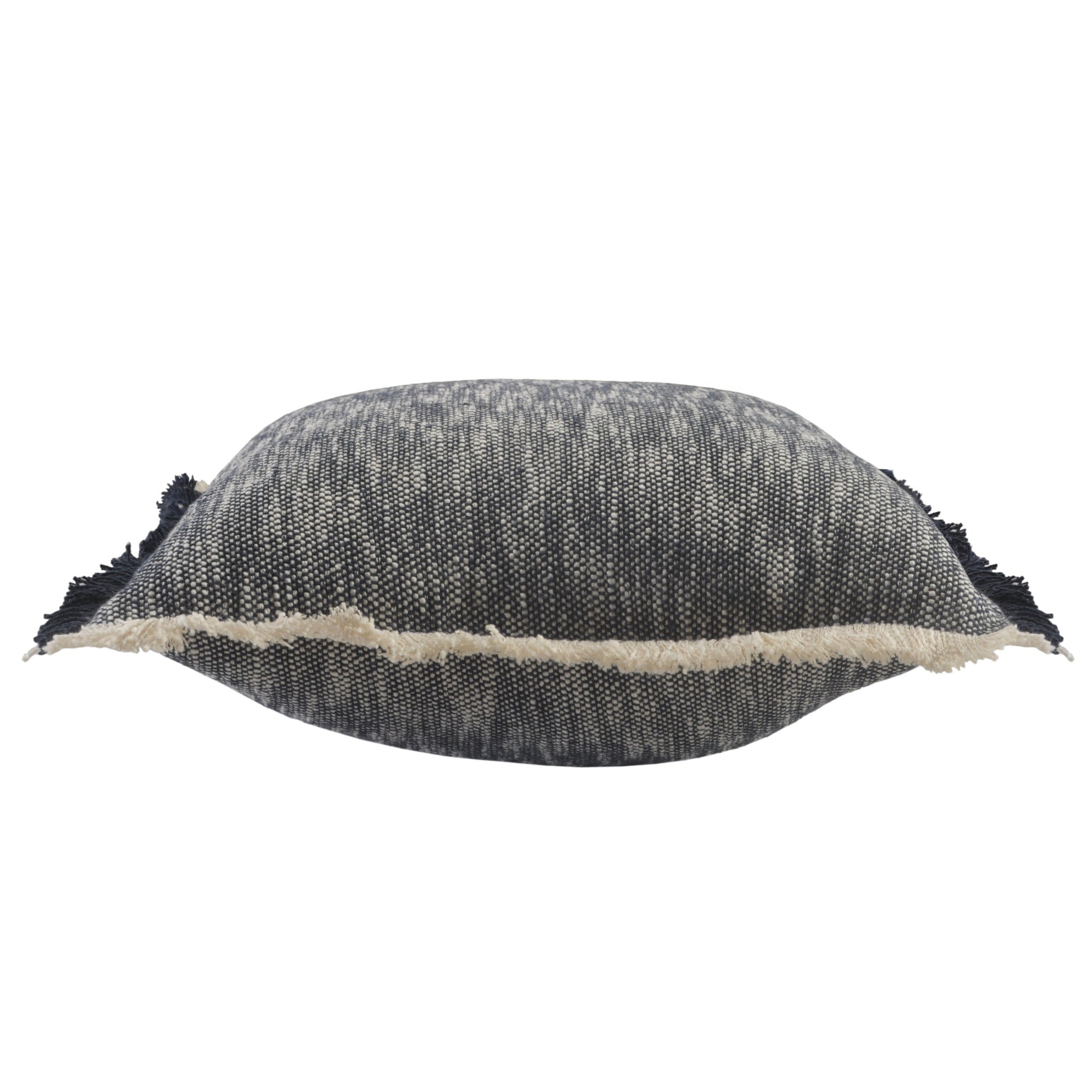 Juego de dos cojines de 100 % algodón con cremallera abstracta azul - 20" x 20"