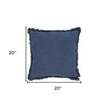 Juego de dos cojines de 100 % algodón con cremallera abstracta azul - 20