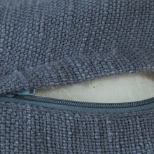 Juego de dos cojines de 100 % algodón con cremallera abstracta azul - 20