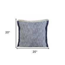 Juego de dos cojines de 100 % algodón con cremallera abstracta azul - 20