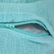 Juego de dos cojines de 100 % algodón con cremallera abstracta azul - 20