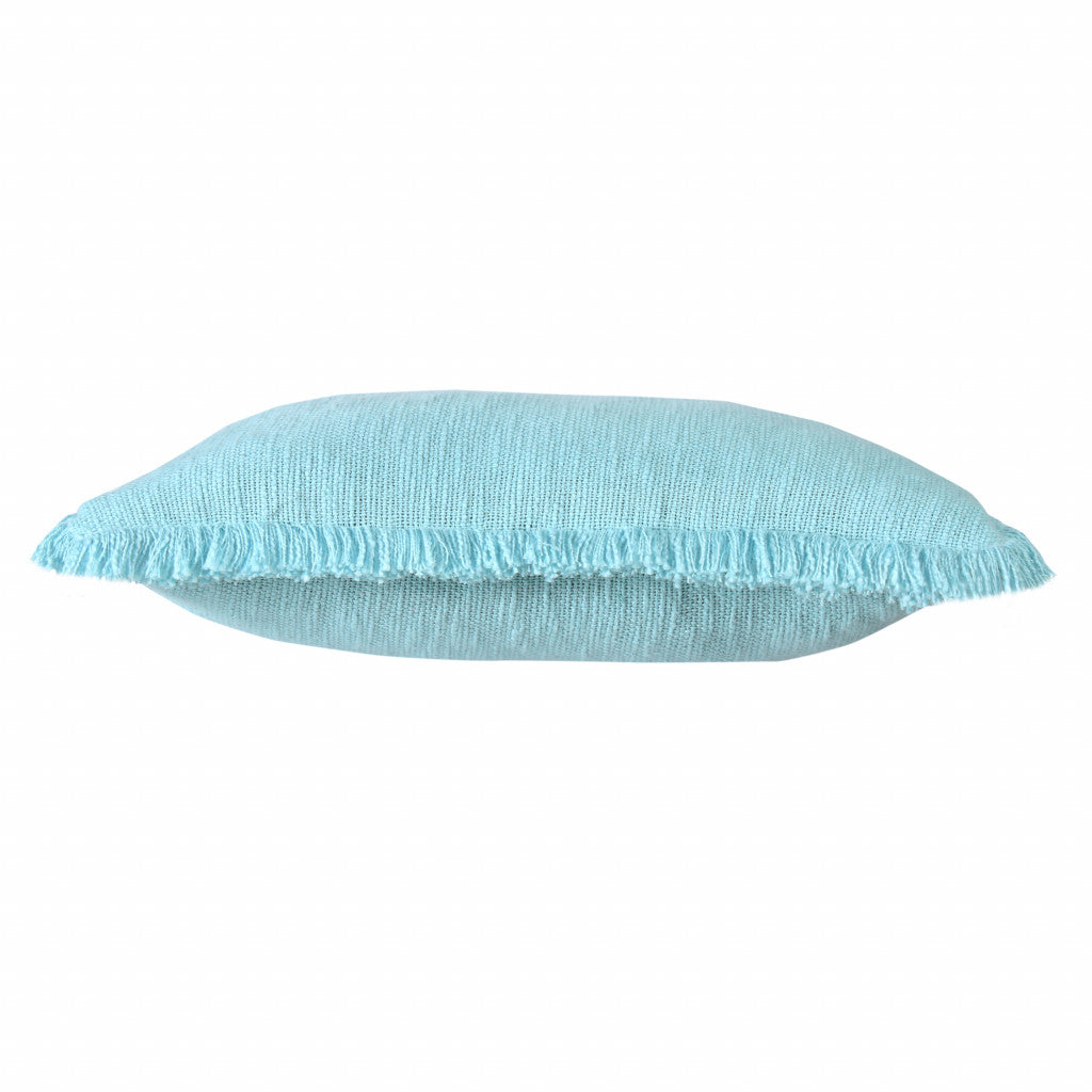 Juego de dos cojines de 100 % algodón con cremallera abstracta azul - 20" x 20"