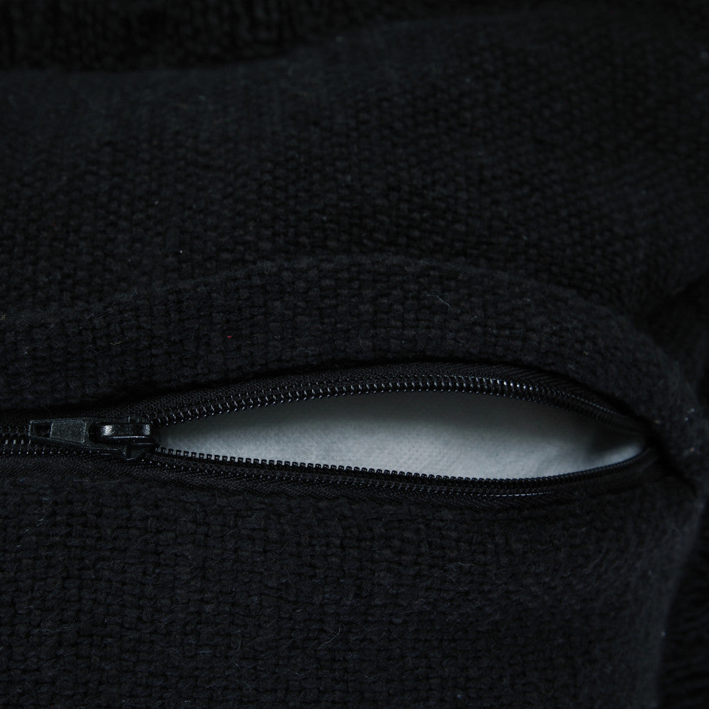 Juego de dos cojines de 100 % algodón con cremallera abstracta azul - 20" x 20"