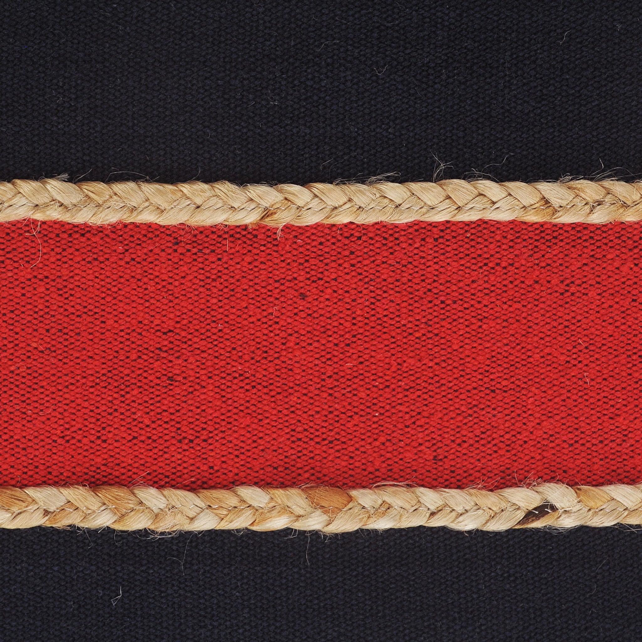 兩個裝 24 英寸 X 24 英寸紅色條紋拉鍊 100% 純棉抱枕