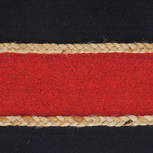 兩個裝 24 英寸 X 24 英寸紅色條紋拉鍊 100% 純棉抱枕