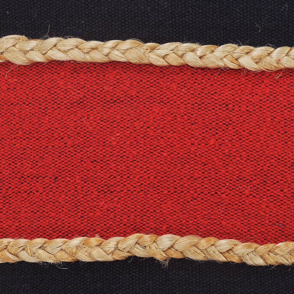 兩個裝 24 英寸 X 24 英寸紅色條紋拉鍊 100% 純棉抱枕