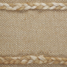 Juego de dos cojines de yute con cremallera y rayas negras - 24