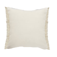 Juego de dos cojines de yute con cremallera y rayas negras - 24