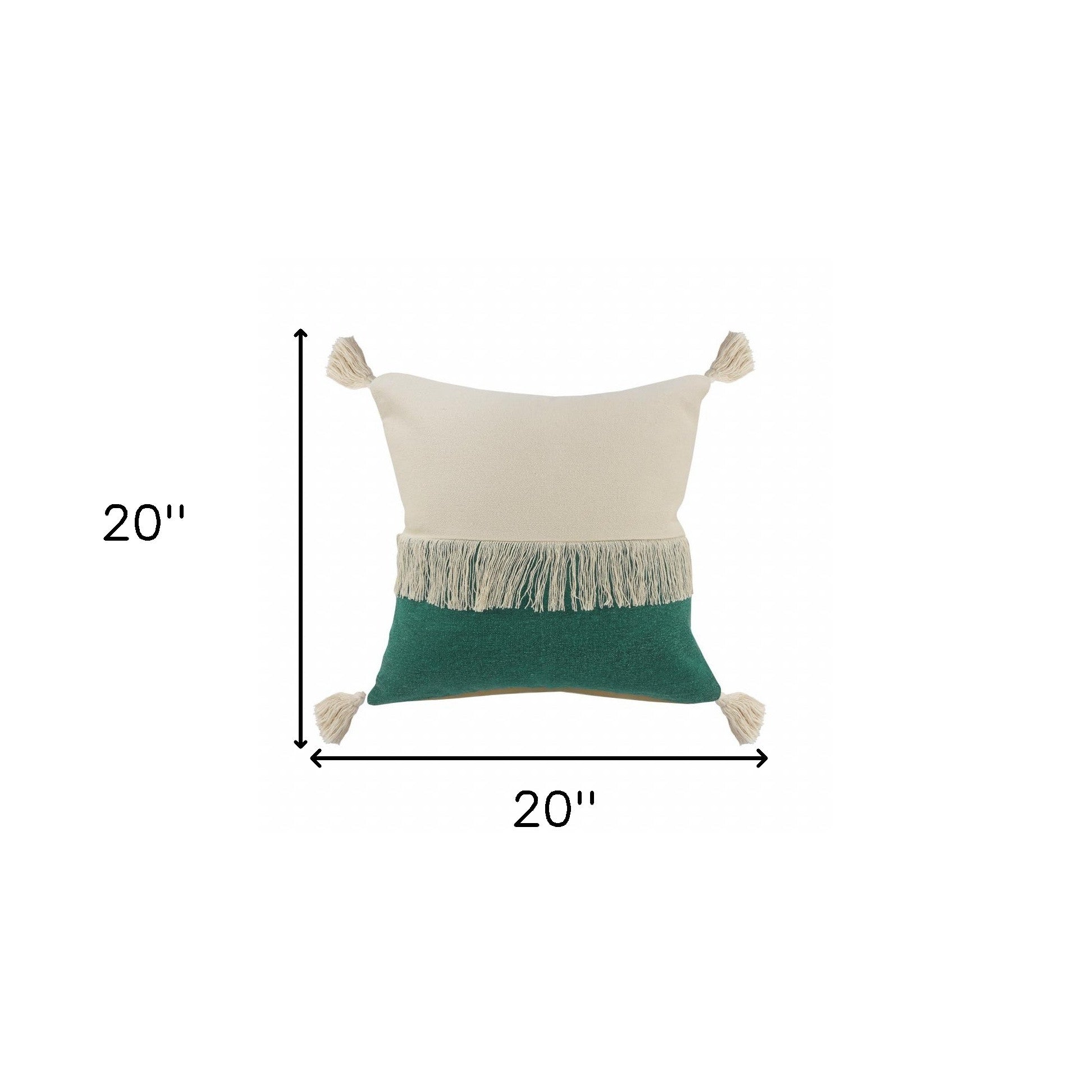 Juego de dos cojines de algodón 100% con cremallera azul de 20" x 20"