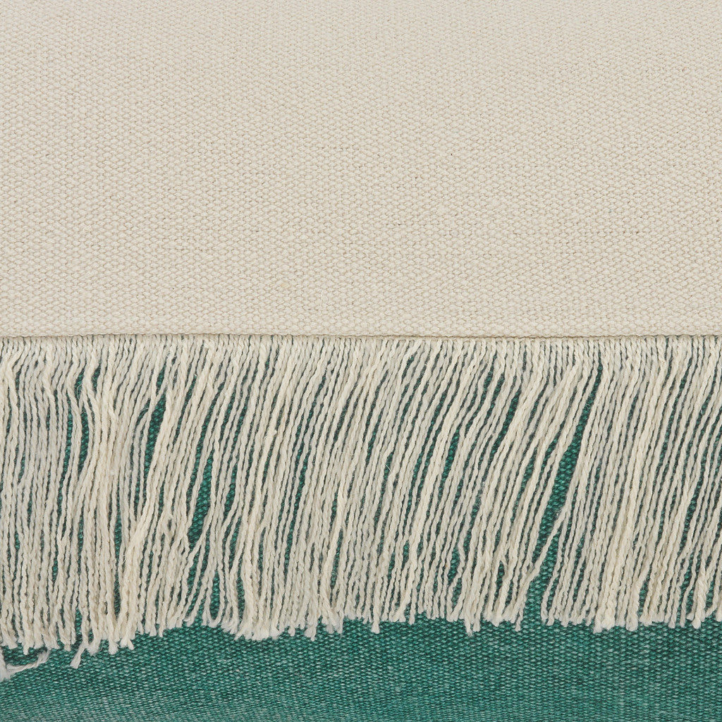 Juego de dos cojines de algodón 100% con cremallera azul de 20" x 20"