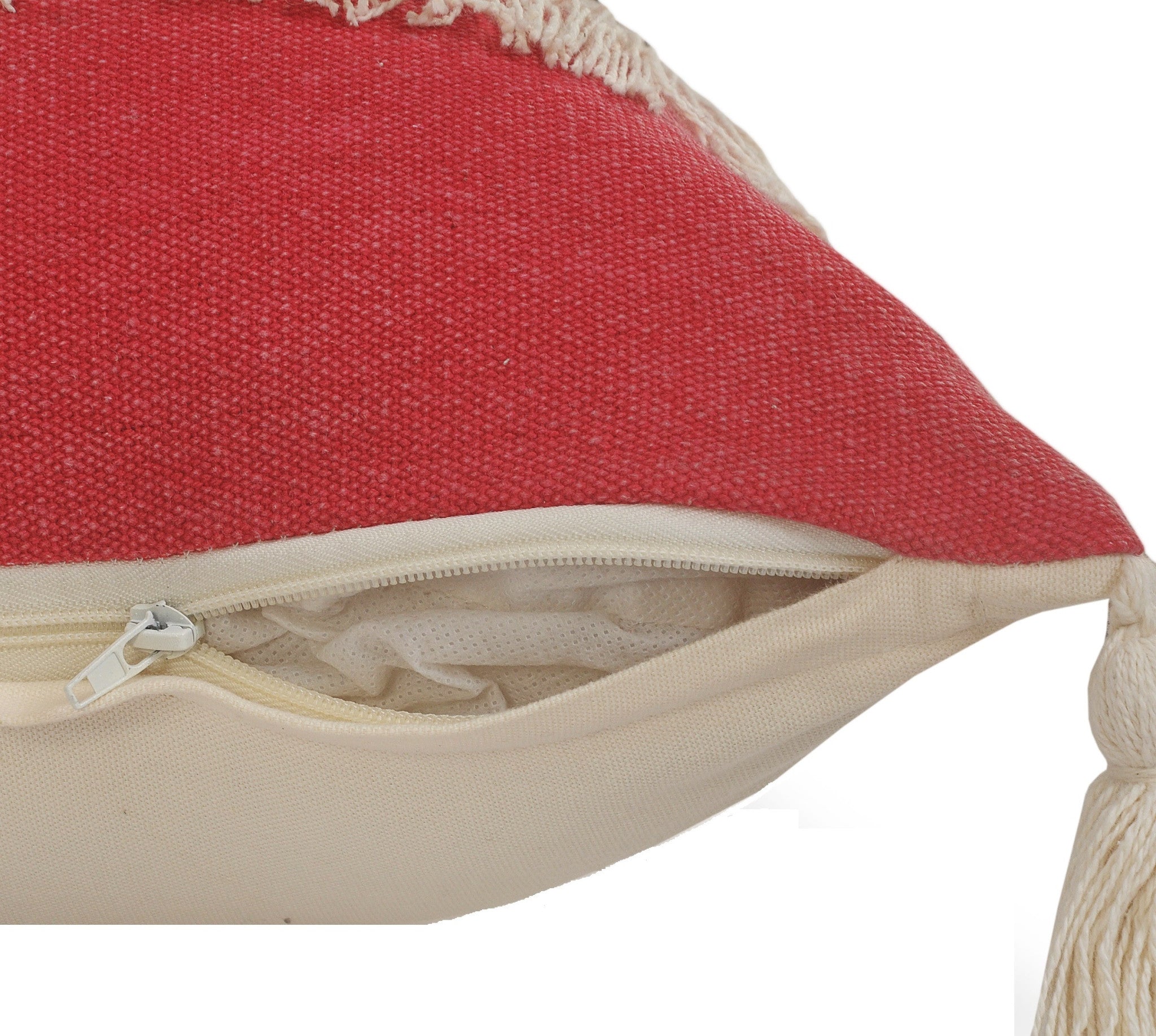 Juego de dos cojines de algodón 100% con cremallera azul de 20" x 20"