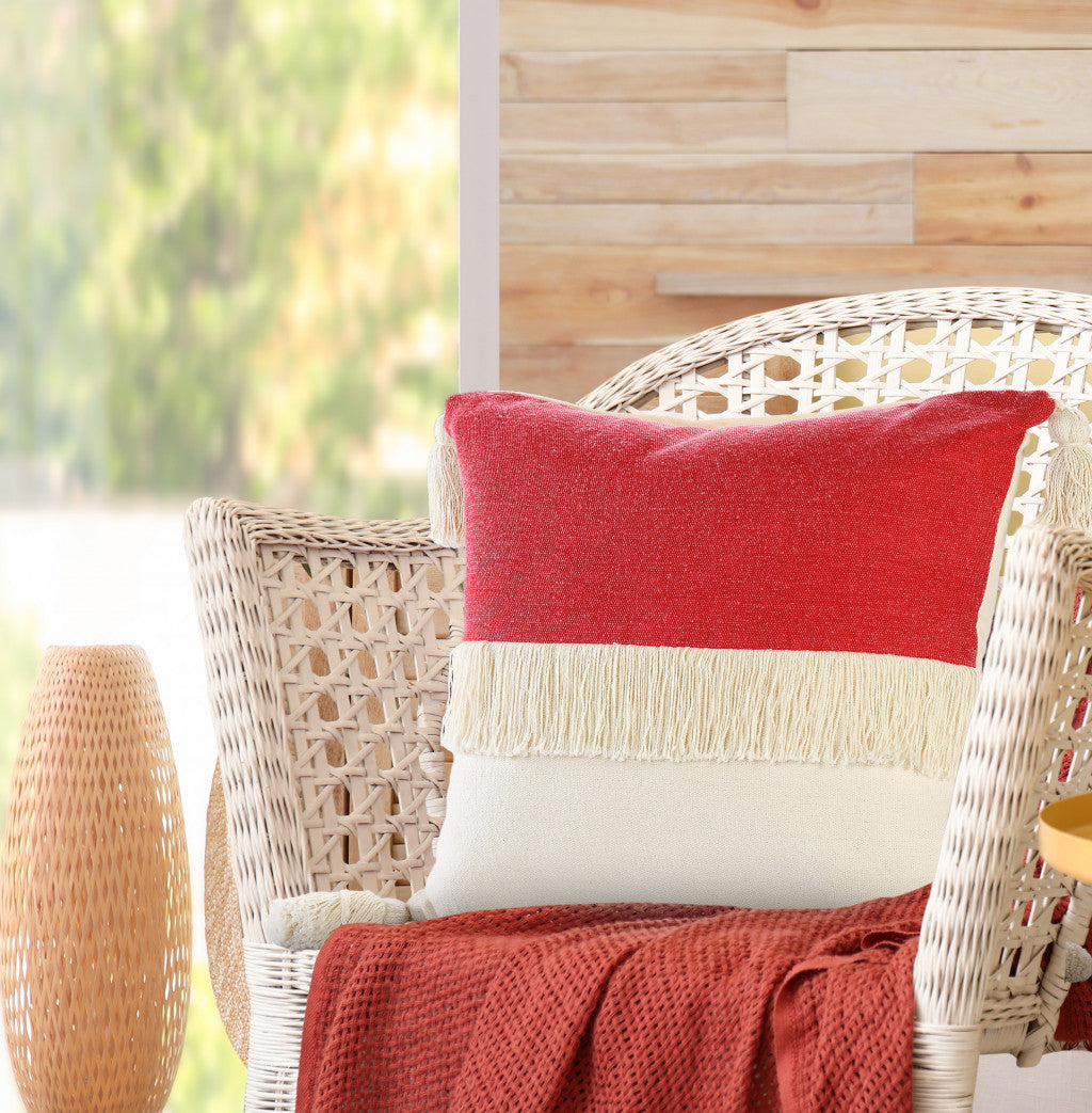 Juego de dos cojines de algodón 100% con cremallera azul de 20" x 20"