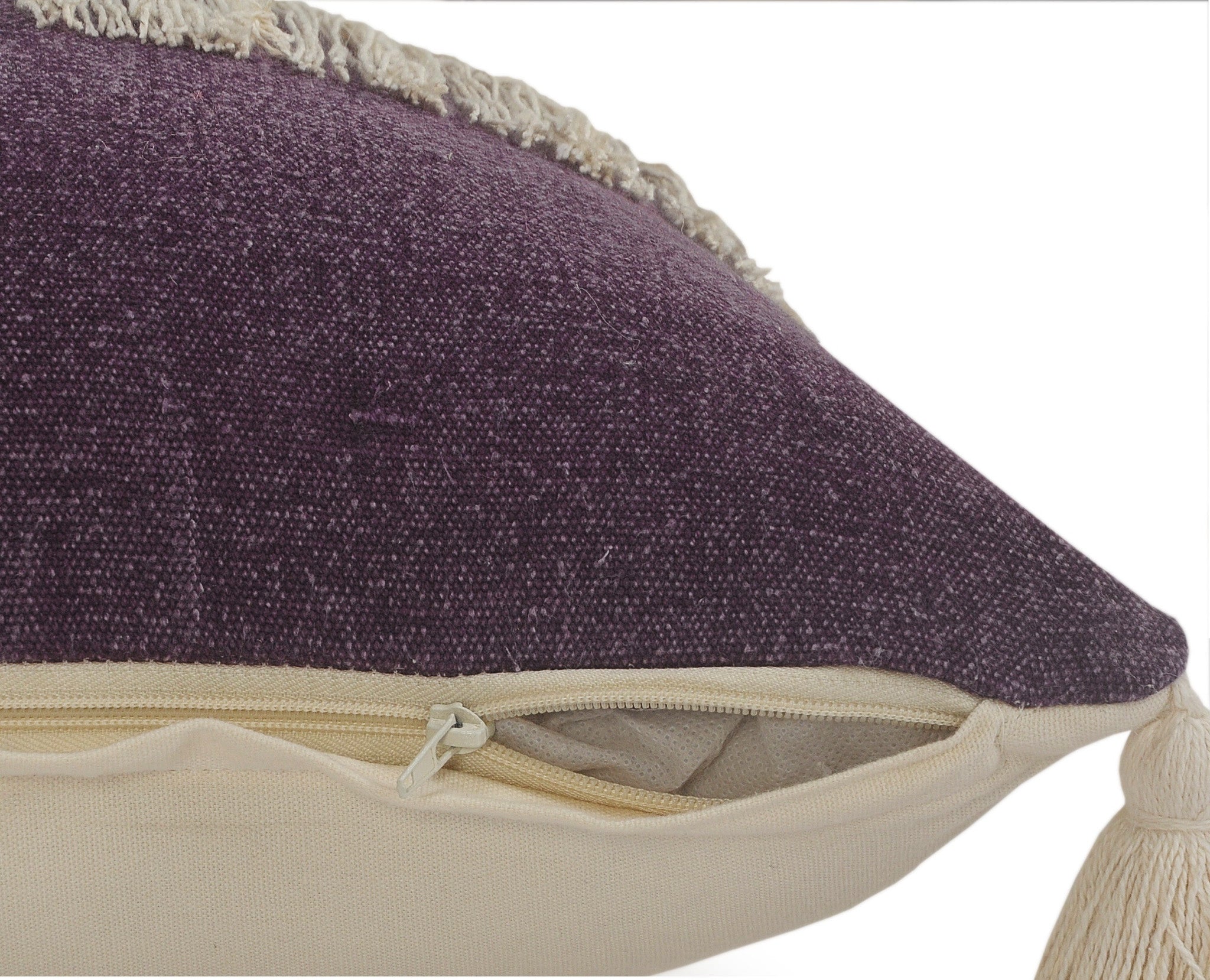 Juego de dos cojines de algodón 100% con cremallera azul de 20" x 20"