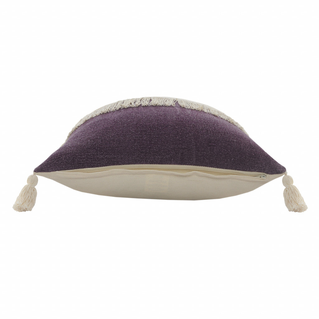 Juego de dos cojines de algodón 100% con cremallera azul de 20" x 20"