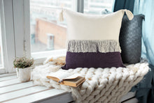 Juego de dos cojines de algodón 100% con cremallera azul de 20