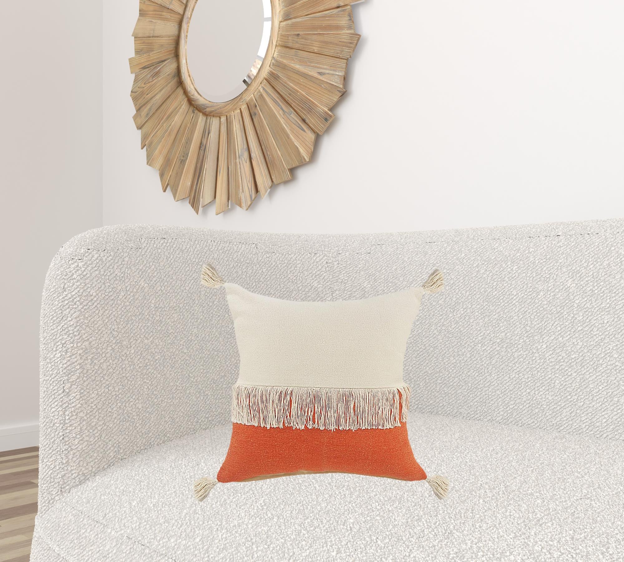 Juego de dos cojines de algodón 100% con cremallera azul de 20" x 20"