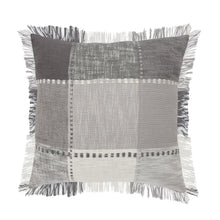 Gray Plaid Zippered 100% Cotton Throw Pillow Set Of Two - 20