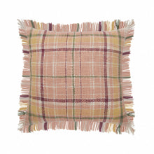 Pink Plaid Zippered 100% Cotton Throw Pillow Set Of Two - 20