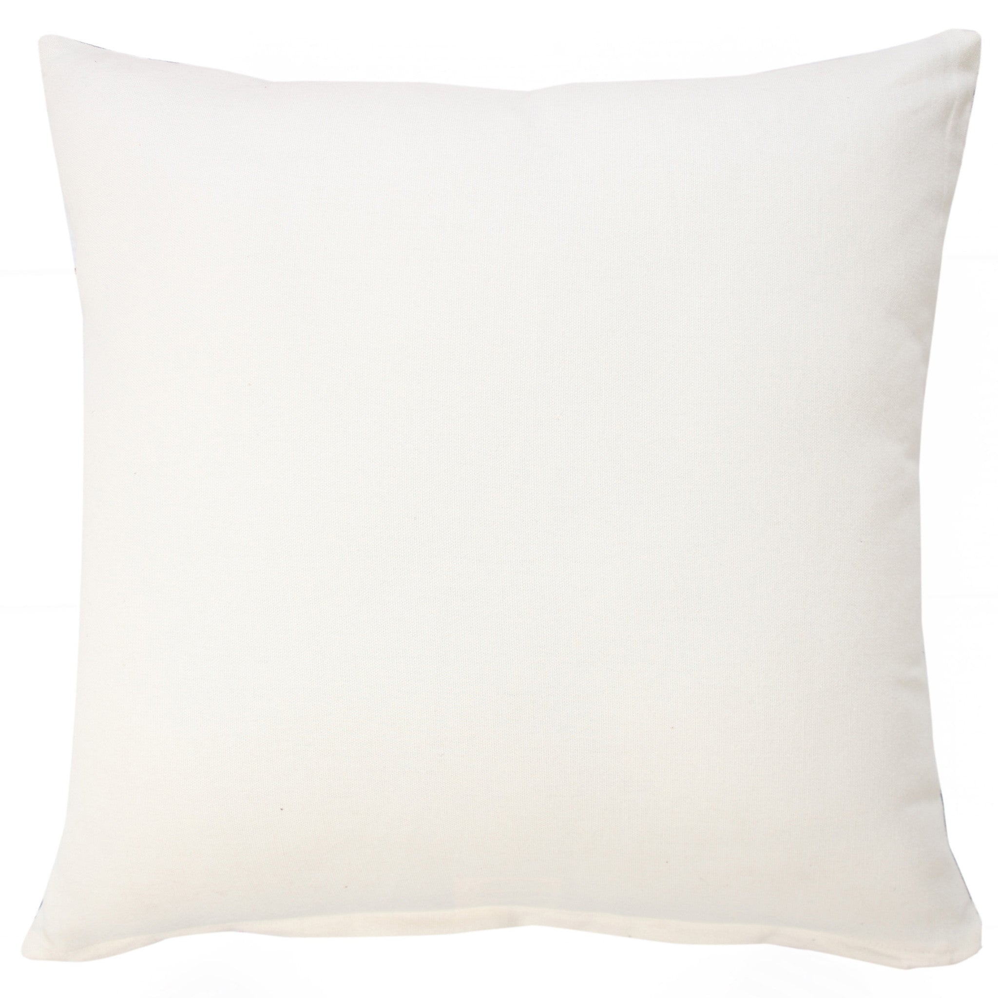 Set Of Two 20" X 20" Blue Floral Zippered 100% Cotton Throw Pillow