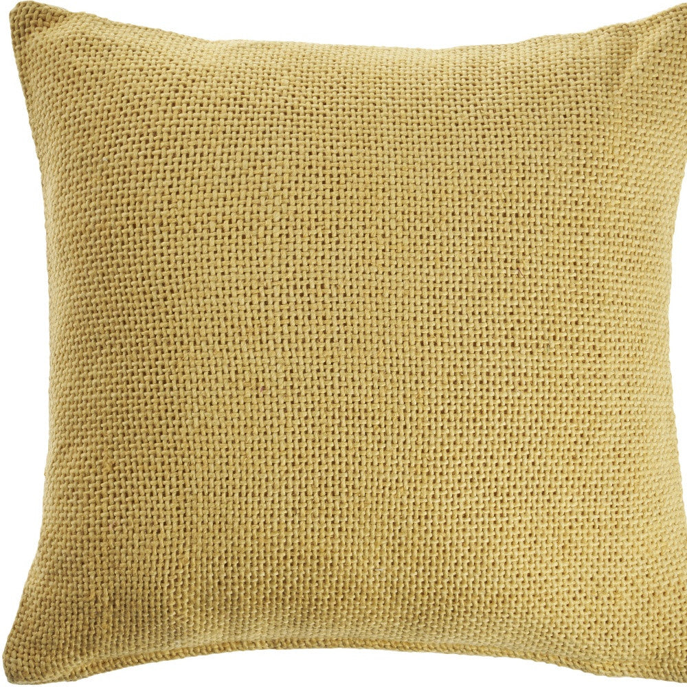 Set Of Two 18" X 18" Cream Solid Color Zippered 100% Cotton Throw Pillow