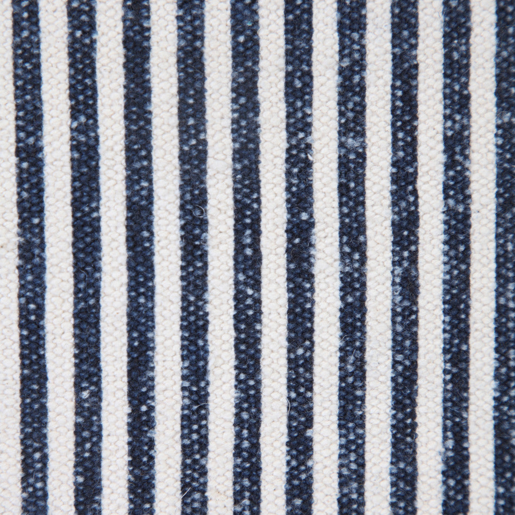 Set Of Two 20" X 20" Beige Striped Zippered 100% Cotton Throw Pillow