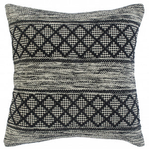 Set Of Two 20" X 20" Tan Geometric Zippered 100% Cotton Throw Pillow