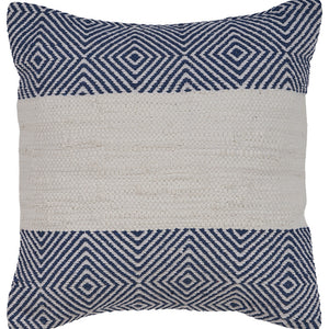 兩個裝 18 英寸 X 18 英寸白色條紋拉鍊 100% 純棉抱枕