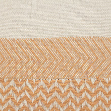 Cream Chevron Zippered 100% Cotton Throw Pillow Set Of Two 18