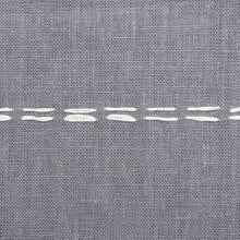 兩件套 20 英寸 X 20 英寸灰色條紋拉鍊亞麻抱枕