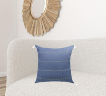 兩件套 20 英寸 X 20 英寸灰色條紋拉鍊亞麻抱枕