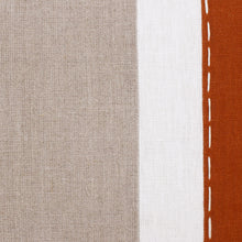 兩件套 20 英寸 X 20 英寸橙色條紋拉鍊亞麻抱枕