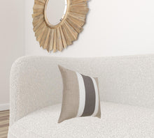 兩件套 20 英寸 X 20 英寸橙色條紋拉鍊亞麻抱枕