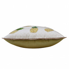 兩件套 20 英寸 X 20 英寸黃色熱帶拉鍊滌綸抱枕