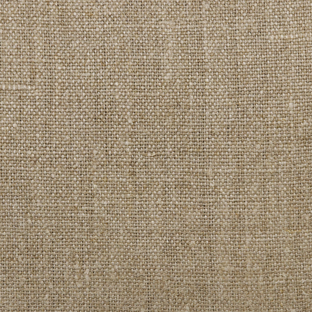 Tan Solid Color Zippered Linen Throw Pillow Set Of Two - 20" x 20"