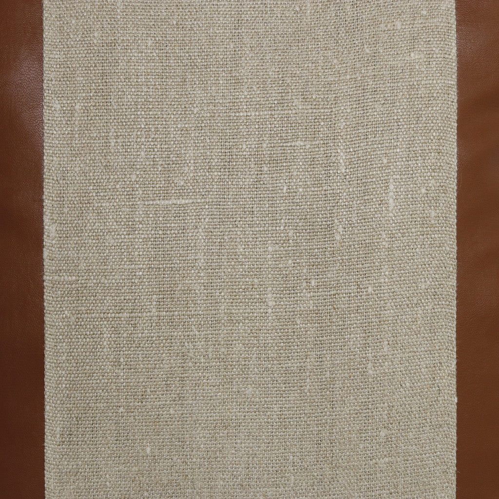 兩件套 20 英寸 X 20 英寸米色條紋拉鍊亞麻抱枕