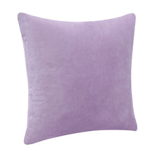 Purple Solid Color Zippered 100% Cotton Throw Pillow Set Of Two - 20