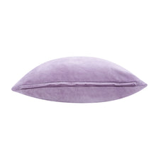 Purple Solid Color Zippered 100% Cotton Throw Pillow Set Of Two - 20