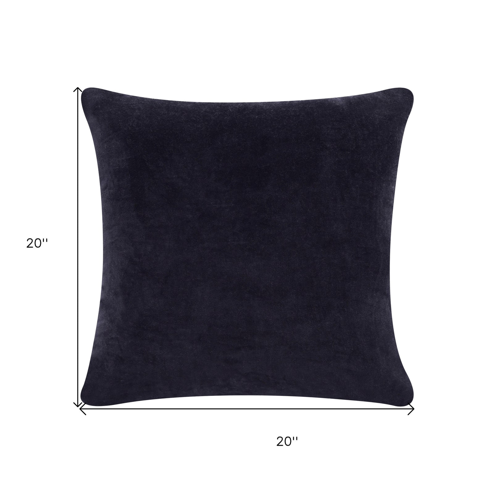 Purple Solid Color Zippered 100% Cotton Throw Pillow Set Of Two - 20" x 20"
