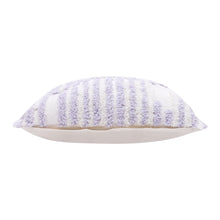 兩個裝 22 英寸 X 22 英寸紫色條紋拉鍊 100% 純棉抱枕