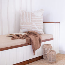 兩個裝 22 英寸 X 22 英寸紫色條紋拉鍊 100% 純棉抱枕