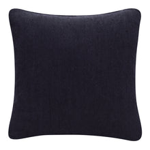 Black Solid Color Zippered Linen Throw Pillow Set Of Two - 20